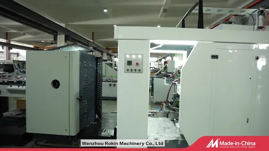 Máquina formadora de bolsas de papel automática, máquina para fabricar bolsas de papel para alimentos con fondo plano afilado